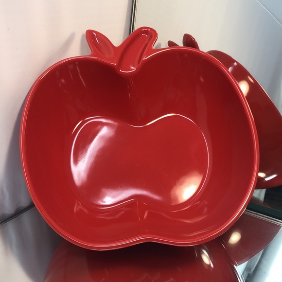 Apple ceramic bowl Martha Stewart collection red apple 🍎 - Picture 2 of 6